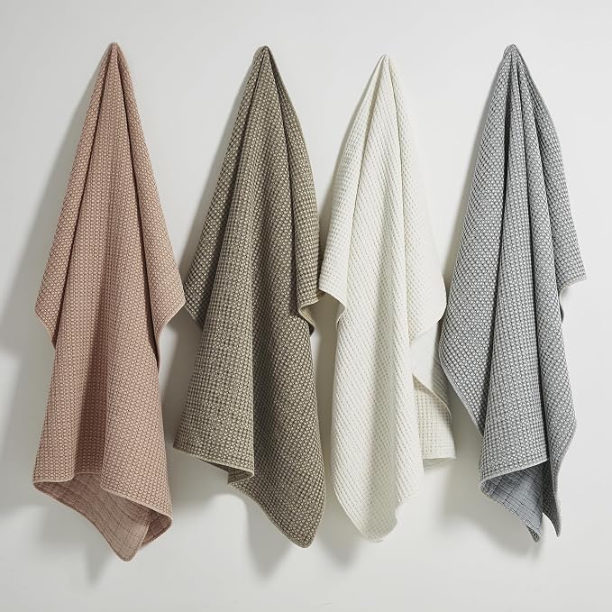 Levtex Home - Mills Waffle - Throw - Blush Cotton Waffle - Throw Size 50 x 60in.