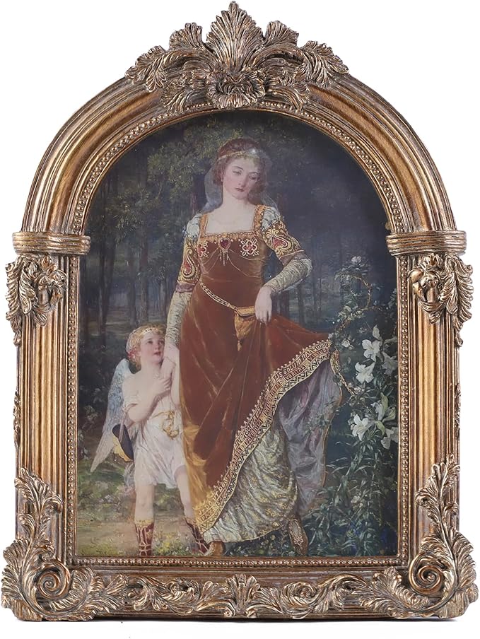 Bronze Antique Picture Frames 5x7 Ornate Arched Vintage Picture Frames with Glass Front for Wall Hanging and Tabletop Photo Gallery Wall Decor Vintage Home Decor