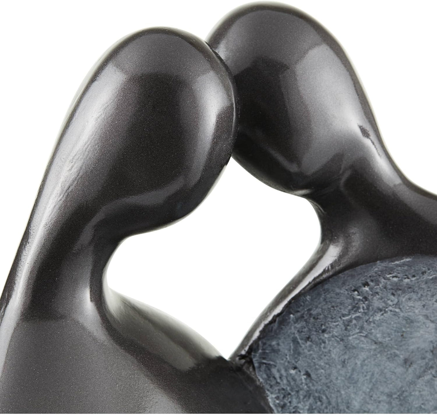 Modern Couple 47" High Large Indoor Outdoor Decor Black Resin Floor Fountain with Light LED Tall Standing Water Feature for Outside Garden Patio Yard Backyard Porch Deck Relaxation - John Timberland