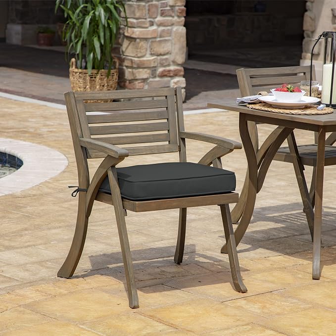 Arden Selections ProFoam Performance Outdoor Seat Cushion 19 x 20, Slate Grey