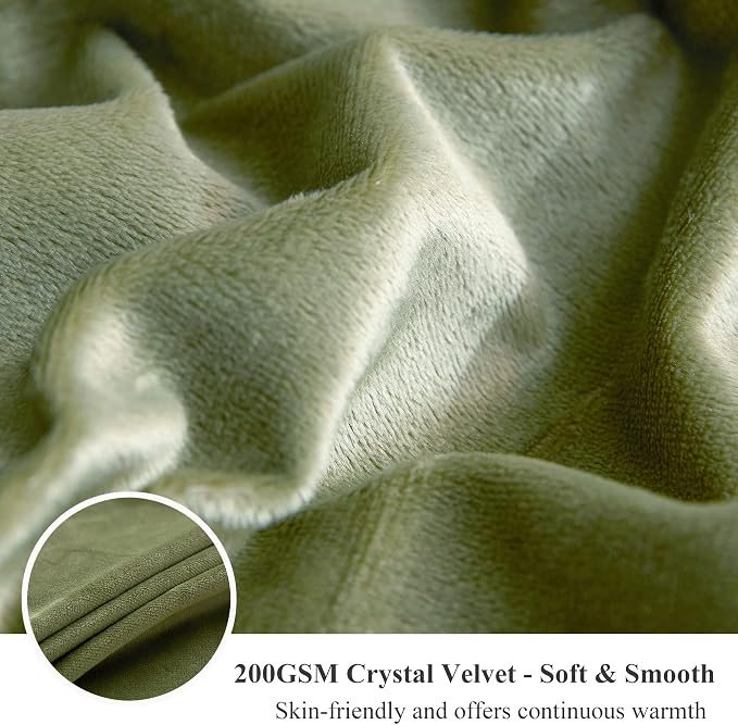 XeGe Plush Shaggy Duvet Cover Set, Luxury Soft Crystal Velvet Fluffy Furry Bedding Sets 3 Pieces(1 Faux Fur Fuzzy Comforter Cover + 2 Faux Fur Throw Pillow Shams), Zipper Closure (King, Sage Green)