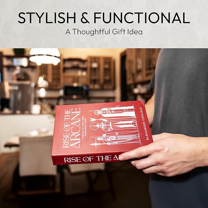 Decorative Books | Red 10 Book Set with 3 Sizes | Preassembled with Hidden Storage | Perfectly Stackable for Easy Home Staging | Book Decor to Elevate Your Space | Home Decor Made Simple!