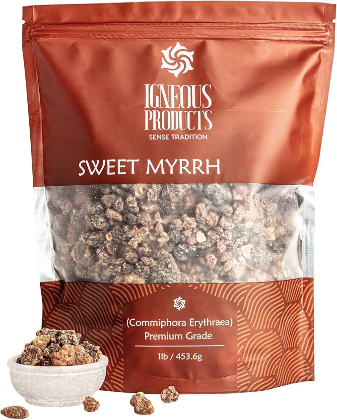 Myrrh Resin by Igneous Products (1 LB) | 100% Natural Myrrh Incense | Commiphora Erythraea | Bulk