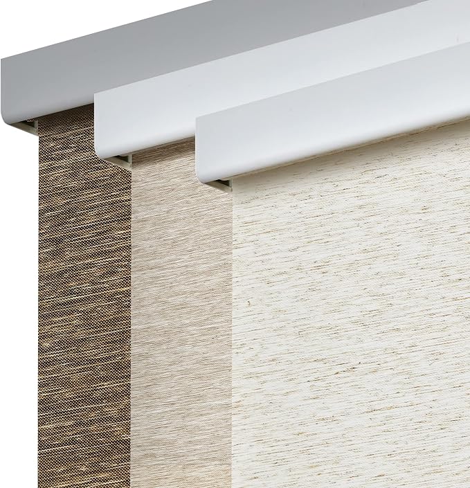 Persilux Free-Stop Cordless Window Blinds Light Filtering Roller Shades for Windows (Cream 34" W x 64" H) Natural Woven Fabric UV Protection Thermal Insulation Roller Blinds for Windows, Home, Door