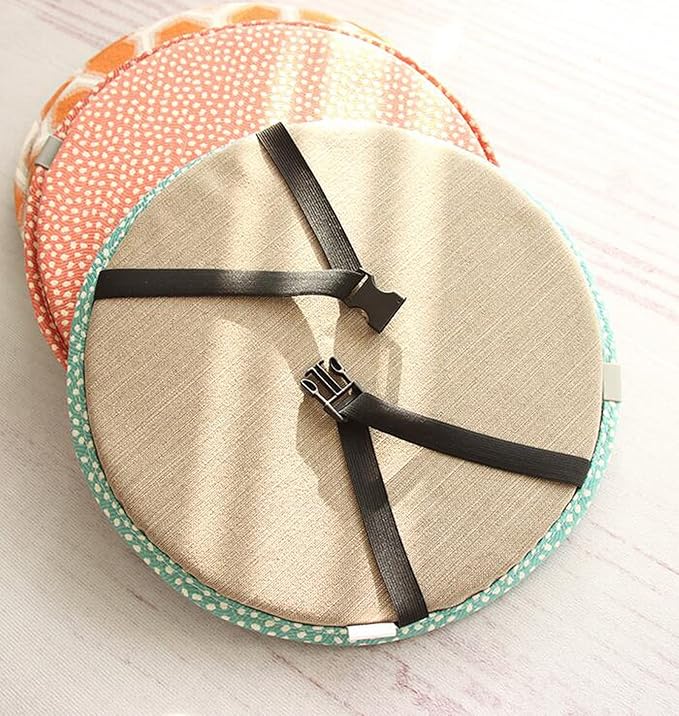 Round Seat Cushion with Ties Breathable Bar Stool Cushion Cover Tatami Cushion Pillow Kitchen, Home, Office Chair Cushion Cover (18 inch, Peacock Blue)