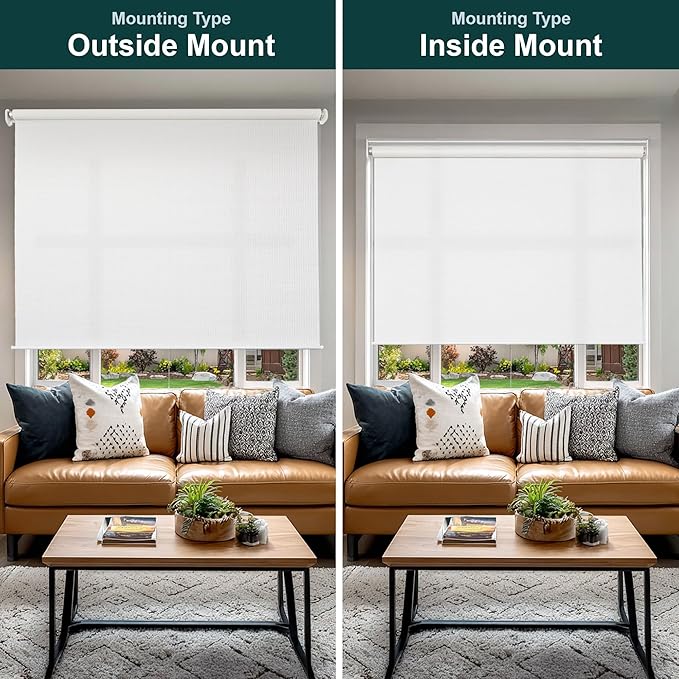CHICOLOGY Roller Shades, Cordless Blinds, Window Shades for Home, Roller Window Shades, Window Treatments, Door Blinds, Light Filtering Shades, Woven White (Natural Woven), 35"x72"