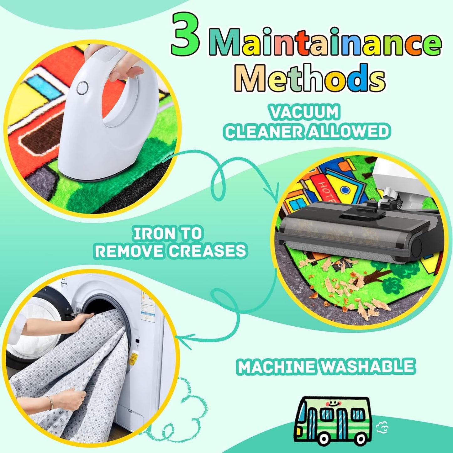 Road Car Rug,City Road Rug for Kids,5x7 Ft Kids Floor Play mat,and Car Carpet Play Mat with Realistic Colors – Perfect for Children and Non-Slip for Classroom,Playroom and Bedroom