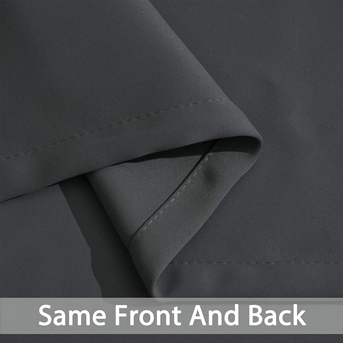 Yakamok Extra Wide Blackout Curtain for Sliding Glass Door, Grommet Thermal Insulated Room Divider Curtain 100W x 84L inch, Room Darkening Patio Curtain,8.3ft Wide x 7ft Tall, 1 Panel,Dark Grey