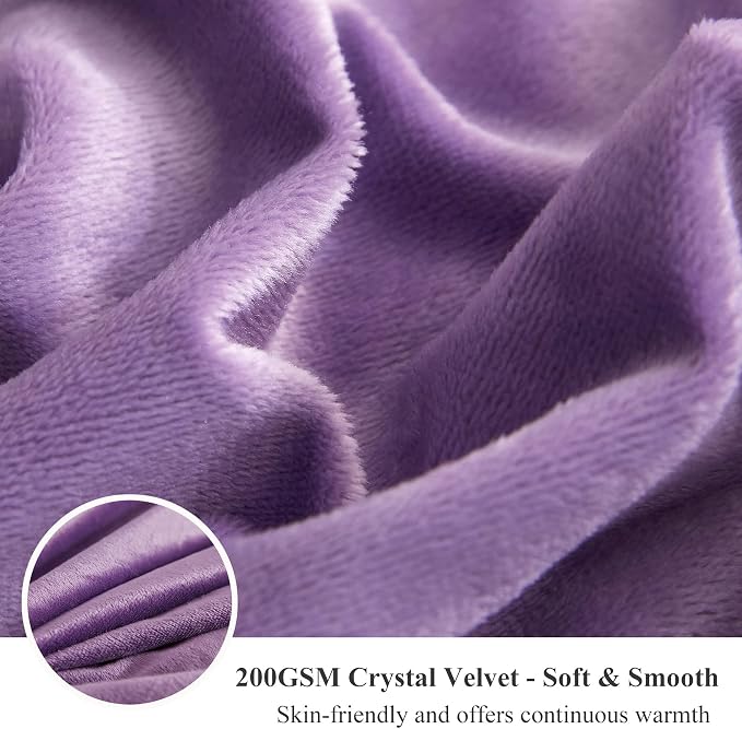 XeGe Plush Shaggy Duvet Cover Set, Luxury Ultra Soft Crystal Velvet Fluffy Furry Bed Set 2 Pieces(1 Faux Fur Fuzzy Comforter Cover + 1 Faux Fur Throw Pillow Case), Zipper Closure (Twin, Purple)