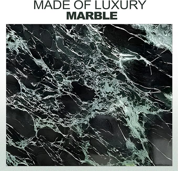 Koville Natural Marble Tray, Coffee Table Vanity/Decorative Tray for Jewerly, Watch, Perfume Candle Storage for Bedroom/Bathroom/Kitchen Countertop