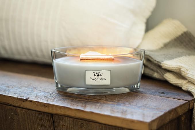 WoodWick Ellipse Scented Candle, Sand & Driftwood, 16oz | Up to 50 Hours Burn Time & Ellipse Candle, Sagewood & Seagrass, 16 oz.
