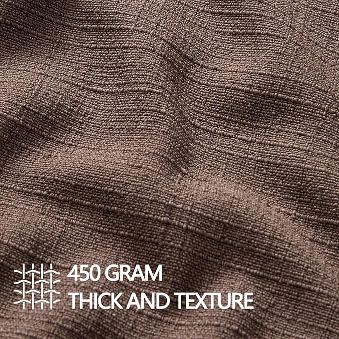 MIULEE Pack of 2 Thick Textured Couch Throw Pillow Covers, Natural Beige Decorative Pillow Covers 22x22, Neutral Linen Cushion Cases for Sofa Bed Living Room Modern Farmhouse Home Decor, No Filling