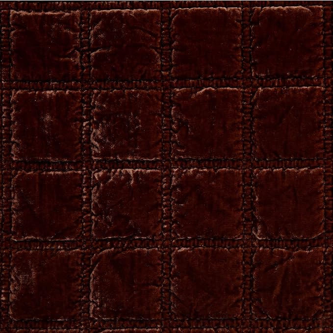 HiEnd Accents Stella Faux Silk Velvet Throw Blanket Copper Brown, 50x60 inch, Double Stitch Plush Soft Cozy Blankets, Luxury Decorative Throws for Couch, Bed, Sofa, Chair