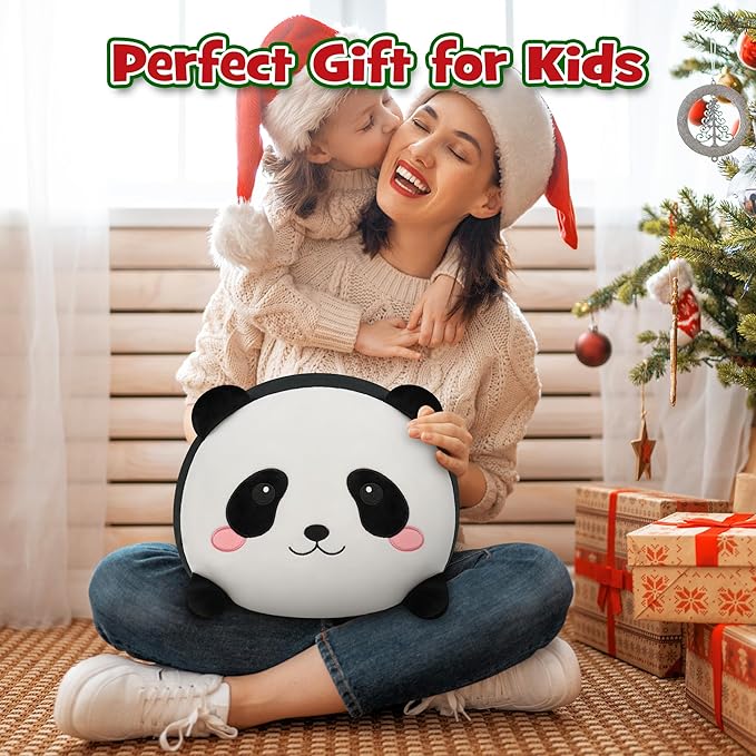 Panda Plush, Stuffed Animal Set with 4 Baby Pandas, Soft Stuffed Toy Pillow, Cute Birthday for Kids Boys Girls