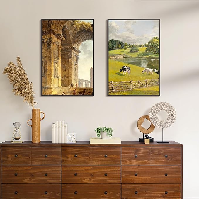 upsimples 20x30 Picture Frame Black 3 Pack, Scratch-Proof Poster Frames 20 x 30 for Photo Gallery - Slide-In Strips, Horizontal or Vertical Wall Mounting