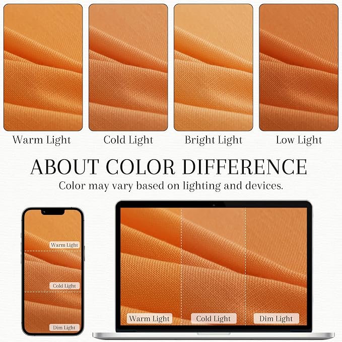 Orange Linen Cafe Kitchen Short Curtains 24 Inch Length 2 Panels Semi Sheer Linen Rustic Curtain Light Filtering Valances with Back Tab Rod Pocket for Boho Small Windows Cafe Bathroom 30Wx24L