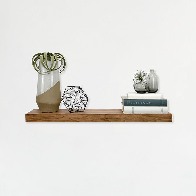 MCS Walnut Woodgrain Floating Shelf, 36 Inch x 8 Inch, 36 x 8