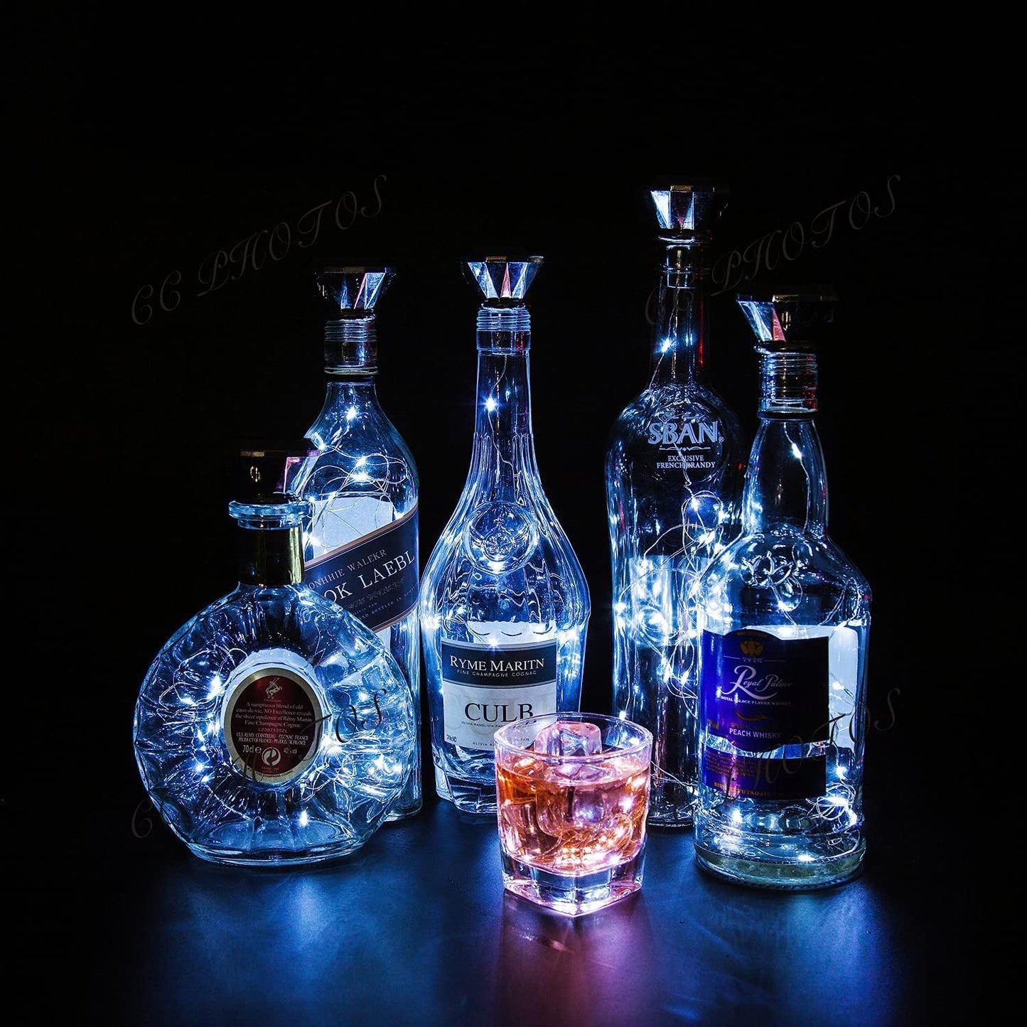 Solar Cork Lights Outdoor - Waterproof Fairy Lights for Wedding Party, Garden, Patio & Pathway Decor - Suitable for Most Wine Bottle Mouths - Cool White (8 Pack)