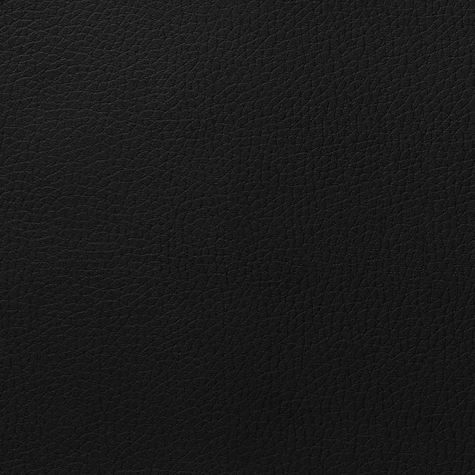HomePop Modern Channel Tufted Faux Leather Ottoman|Homepop Home Décor|Ottoman for Living Room & Bedroom - Black Faux Leather