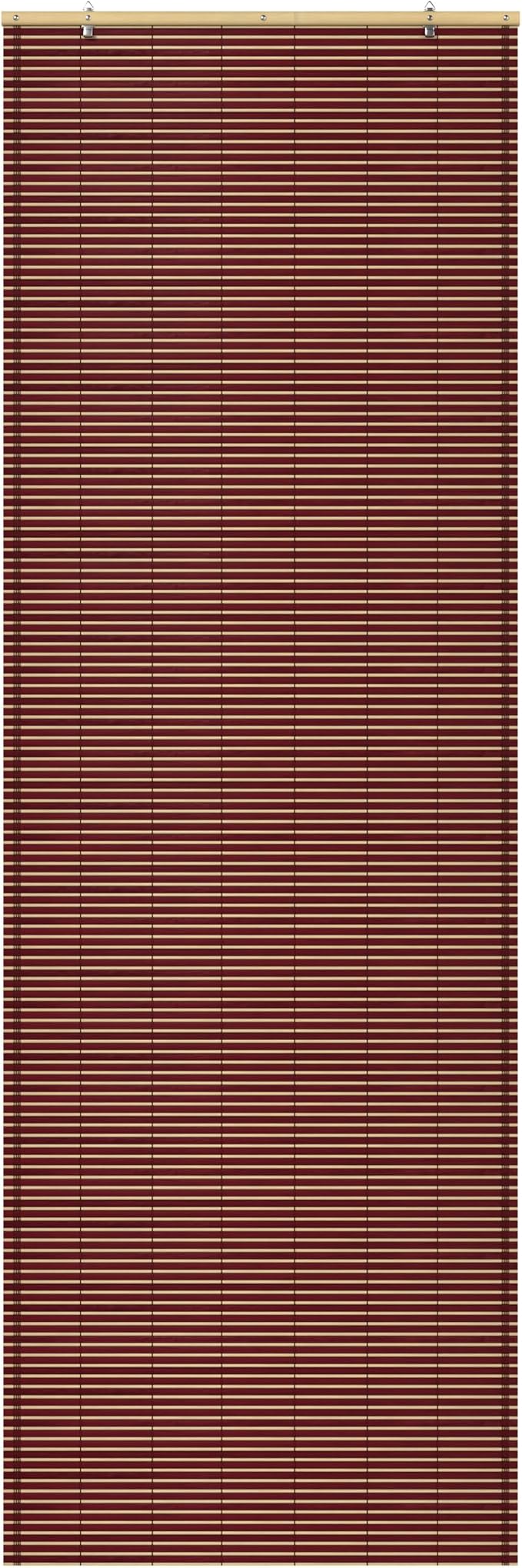 Red Lantern Bamboo Cordless Window Shade - Mahogany, 24" Wide