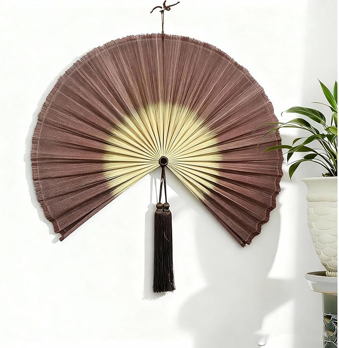 ChumDecor Fan Wall Decor,Decorative Folding Fan for Over Bed Decorations