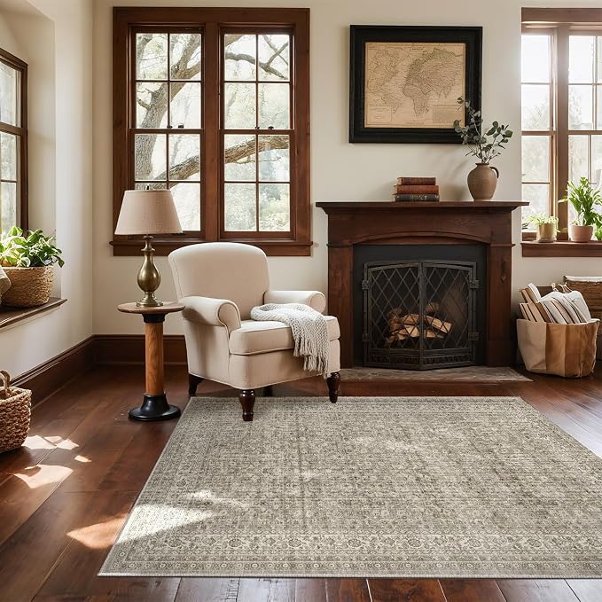4x6 Washable Area Rugs for Entryway: Door Mat Indoor Entrance Throw Rug Non Slip Low Pile Kitchen Rug for Front Door Indoor Entrance Entry Kids Room