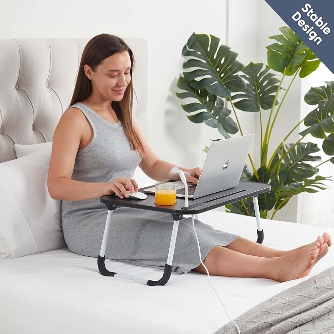 Nestl Fur Reading Pillow with Laptop Lap Desk, Stylish Back Pillow for Sitting Up, Lap Desk with Reading Pillows for Sitting in Bed Adult & Kids, Faux Fur Chair Pillow with Arms - Linen