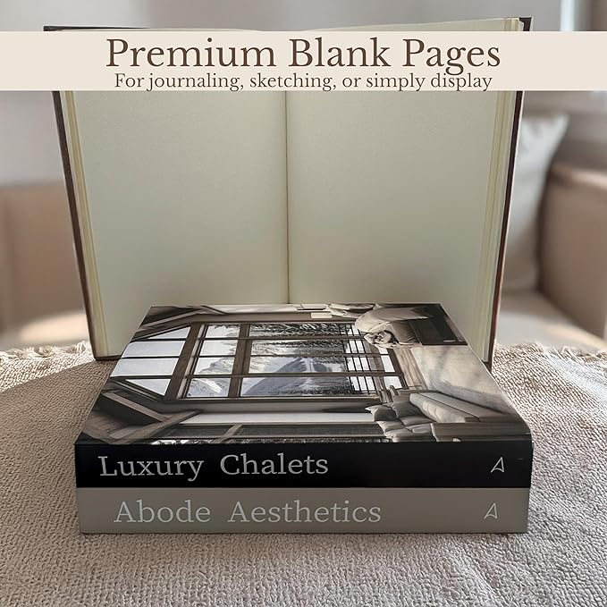 Array & Arrow Decorative Book Set of 3 for Home Decor | Hardcovered Book Set for Home Decor | Coffee Table Décor | Fake Books for Decoration | Faux Books for Decoration (Small - Blank Pages)