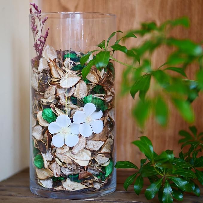 Qingbei Rina Spring Potpourri Bags,Vanilla Scented Potpourri Bowl Filler,White Decorative Dried Flower, Home Fragrance, Bathroom Vase Filler,8.4 oz|2 Bags