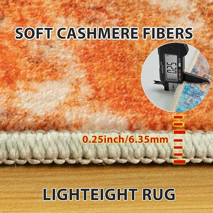 10x14 Area Rugs for Living Room Rug Washable: Abstract Large Rug Indoor Modern Carpet Non Slip for Dining Room Bedroom Nursery Home Office Colorful