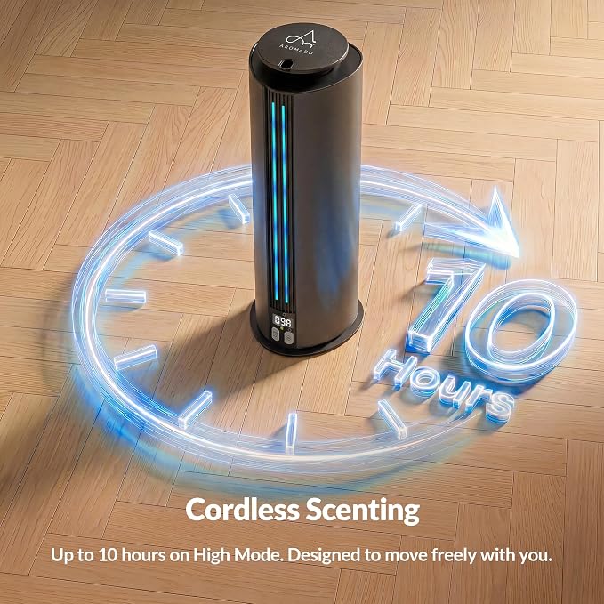 Aromadd 1700 Sq Ft Hotel Collection Diffuser, Portable Waterless Diffuser, 100ml Scent Air Machine for Home Cold Air Essential Oil Diffuser for Large Room Office, Quiet