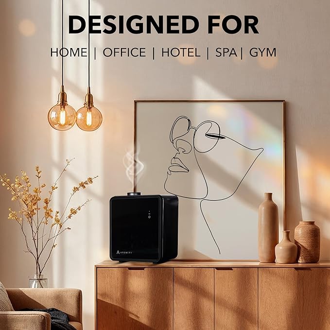 Nova Luxe HVAC Scent Diffuser, 2500 Sq Ft Coverage, Essential Oil Diffuser with Bluetooth & App Control, HVAC Compatible, Silent Operation, No Residue, Cold Air Diffuser for Home, Office, Spa