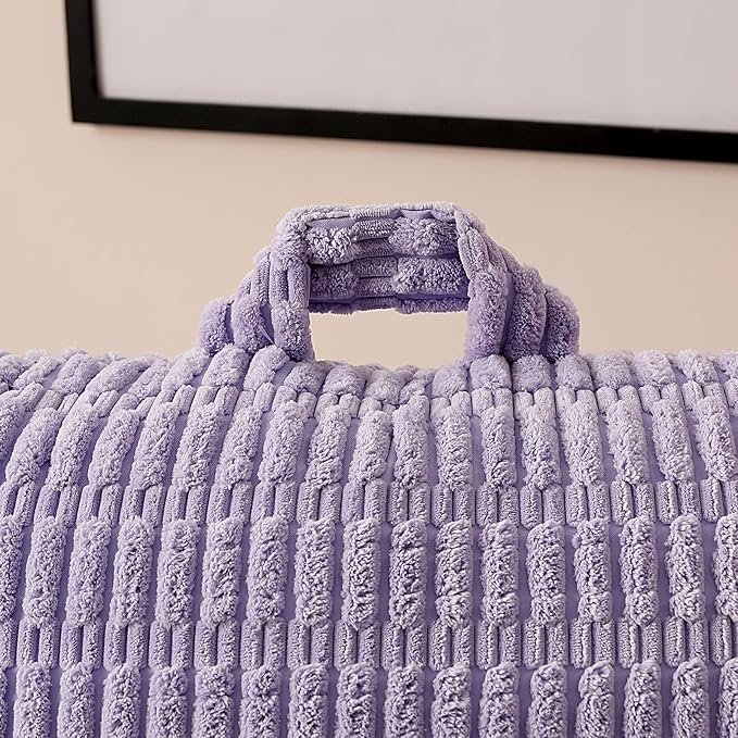 Reading Pillow for Sitting in Bed with Arm,Purple Corduroy,M | Sitting Pillow for Teens Back Support,17" Backrest Pillow Supports Reading,Gaming & Relaxing in Bed,Couch,or Floor