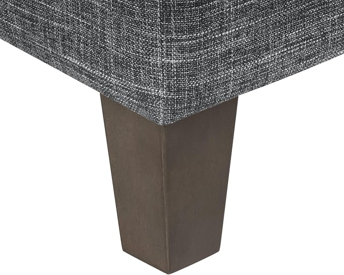 HomePop 24" Medium Square Storage Ottoman - Grey