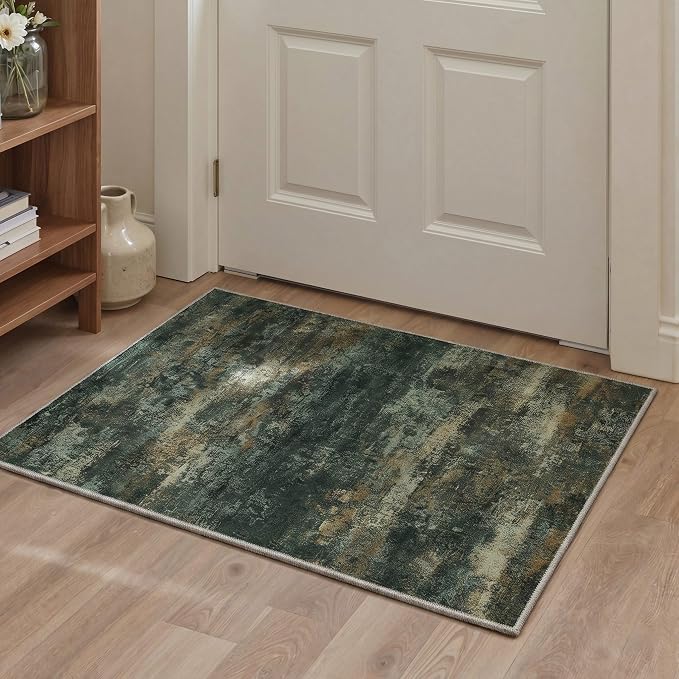 BEIMO Area Rugs 8x10 for Living Room Bedroom, Modern Abstract Machine Washable Rug, Large Soft Low Pile Floor Carpet with Non Slip Backing for Dining Room, Smoky Sage Green