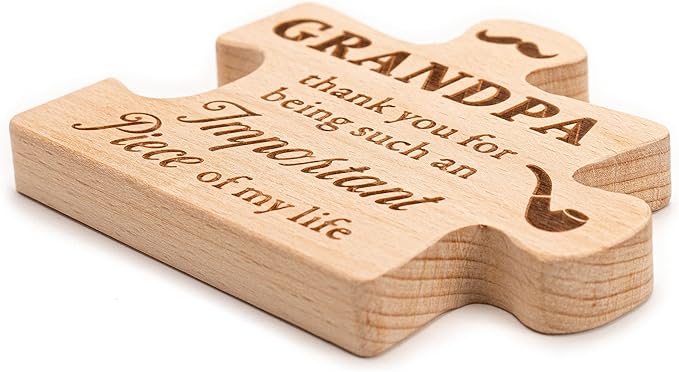 Engraved Block Puzzle Gifts For Grandpa, Grandpa Birthday Gifts, Father's Day Gift Ideas, Home Decor Living Room, Fathers Day Gift From Granddaughter, Grandson (Grandpa)