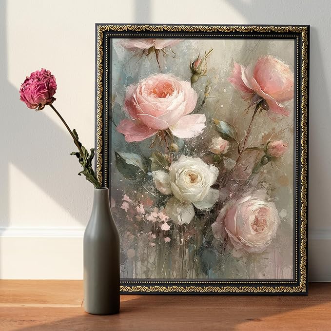 TWING 11x14 Picture Frame,Display 8x10 Photo with Mat or 11x14 without Mat,Ornate Vintage 11 x 14 Photo Frames for Wall Mounting,Black Gold,1 Pack