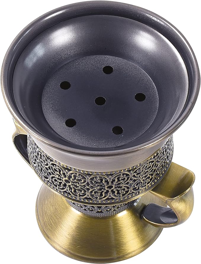 Frankincense Resin Incense Burner, Incense Censer, Bakhoor Burner, Charcoal Incense Burner, Incense Burner with Handle Tongs for Yoga, Spa Aromatherapy