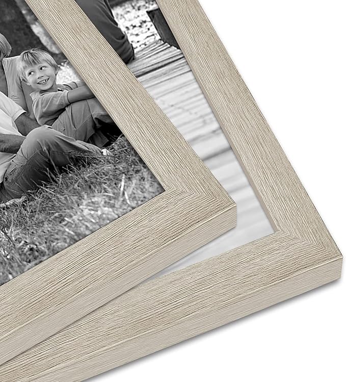 Americanflat Set of 10 Picture Frames with Shatter-Resistant Glass - Gallery Wall Frame Set with Two 8x10, Four 5x7 and Four 4x6 Frames - Signature Collection - Driftwood