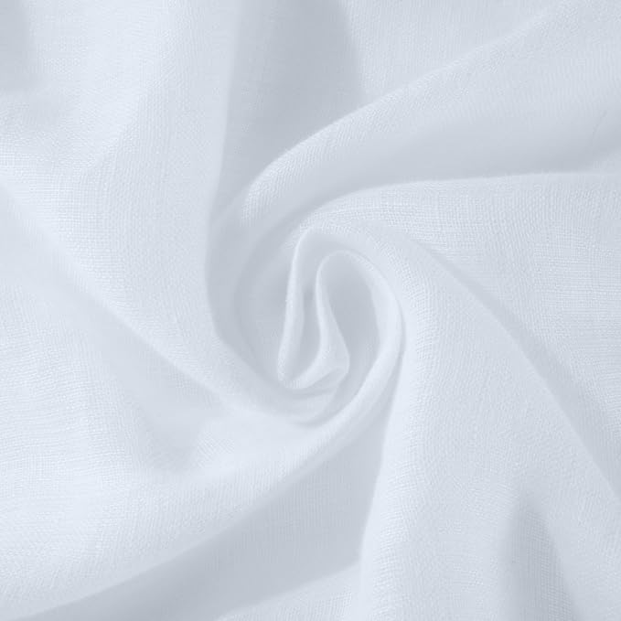 Chezmoi Collection Brussels Belgian Flax Linen Throw Blanket, 50" x 70" - Pre-Washed Super Soft Lightweight Breathable Summer Blanket White Color for Living Room Couch & Bed