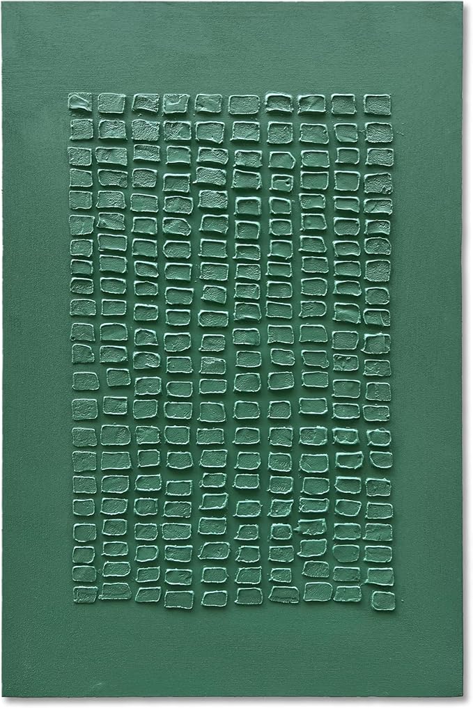 NANKAI Art Hand-Painted Green Texture Art Modern Abstract Decorative Oil Painting, Home Corridor Wall Decoration artn 45x30 Inches