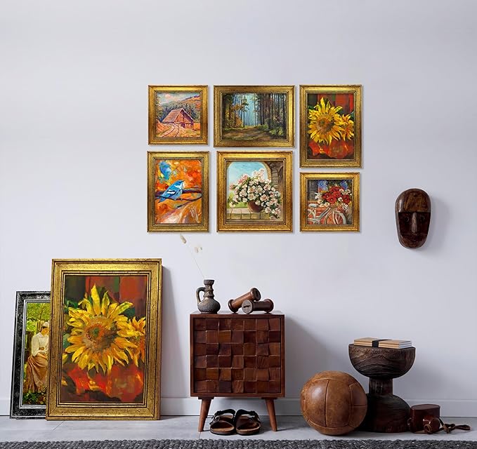 10x10 Picture Frame set of 2-Vintage Frames with nd Shatter-Resistant Glass - Antique Style Frames for Wall - Ornate Frame for Office or Home Decor best gift