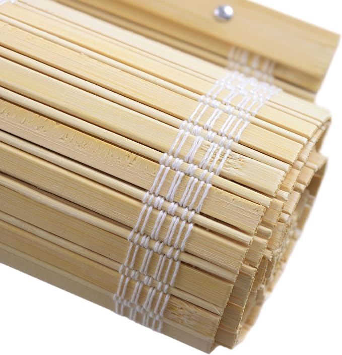 Red Lantern Bamboo Cordless Window Shade - Natural, 48" Wide