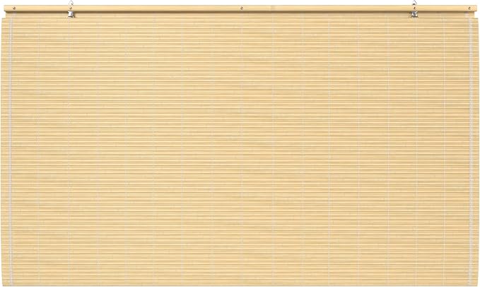 Red Lantern Bamboo Cordless Window Shade - Natural, 48" Wide