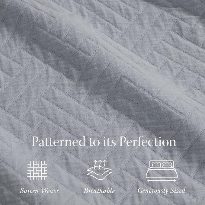 Threadmill Luxury Cotton Blankets for Twin Size Bed | All-Season 100% Cotton Twin Blanket for Bed | Jacquard Lightweight, Soft & Cozy Coverlet, 350GSM, 68 x 90 inches | Scottish Grey