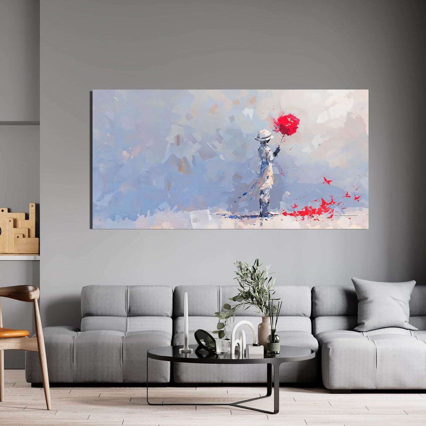 Large Canvas Wall Art Decor Modern Minimalist Wall Art Decor Wall Pictures For Living Room Artwork for Walls Colorful Wall Art Decorations Bedroom Office Home Wall Decor Prints Ready to Hang 24" X 48"