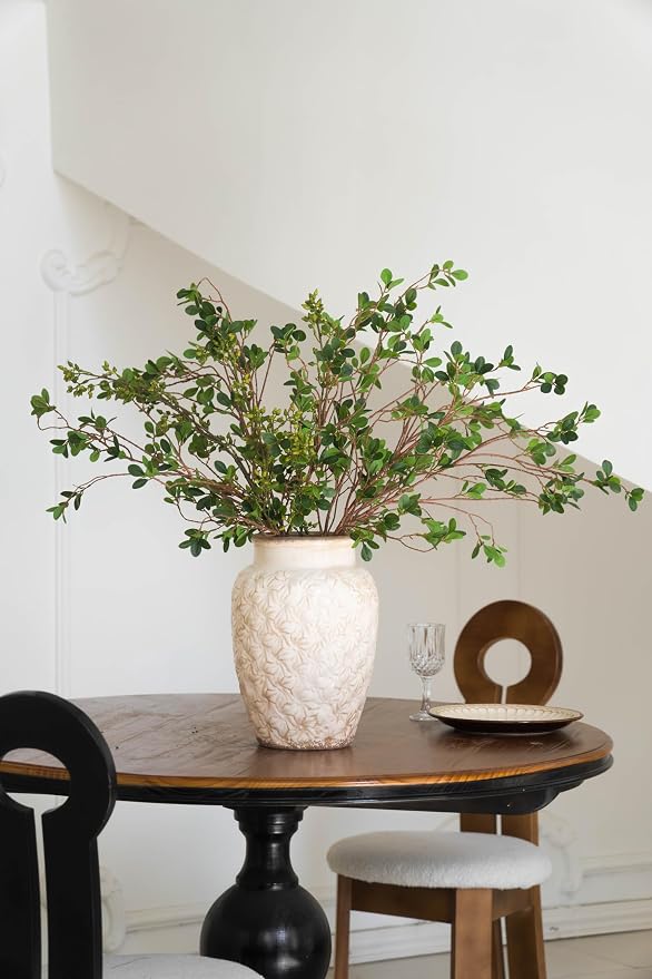 MISSPIN Artificial Flowers with Greenery Stems Faux Plants Indoor Branches for Tall Vase Ultra-Realistic, 8 Pcs Wedding Centerpieces, Home Decor & DIY Bouquets