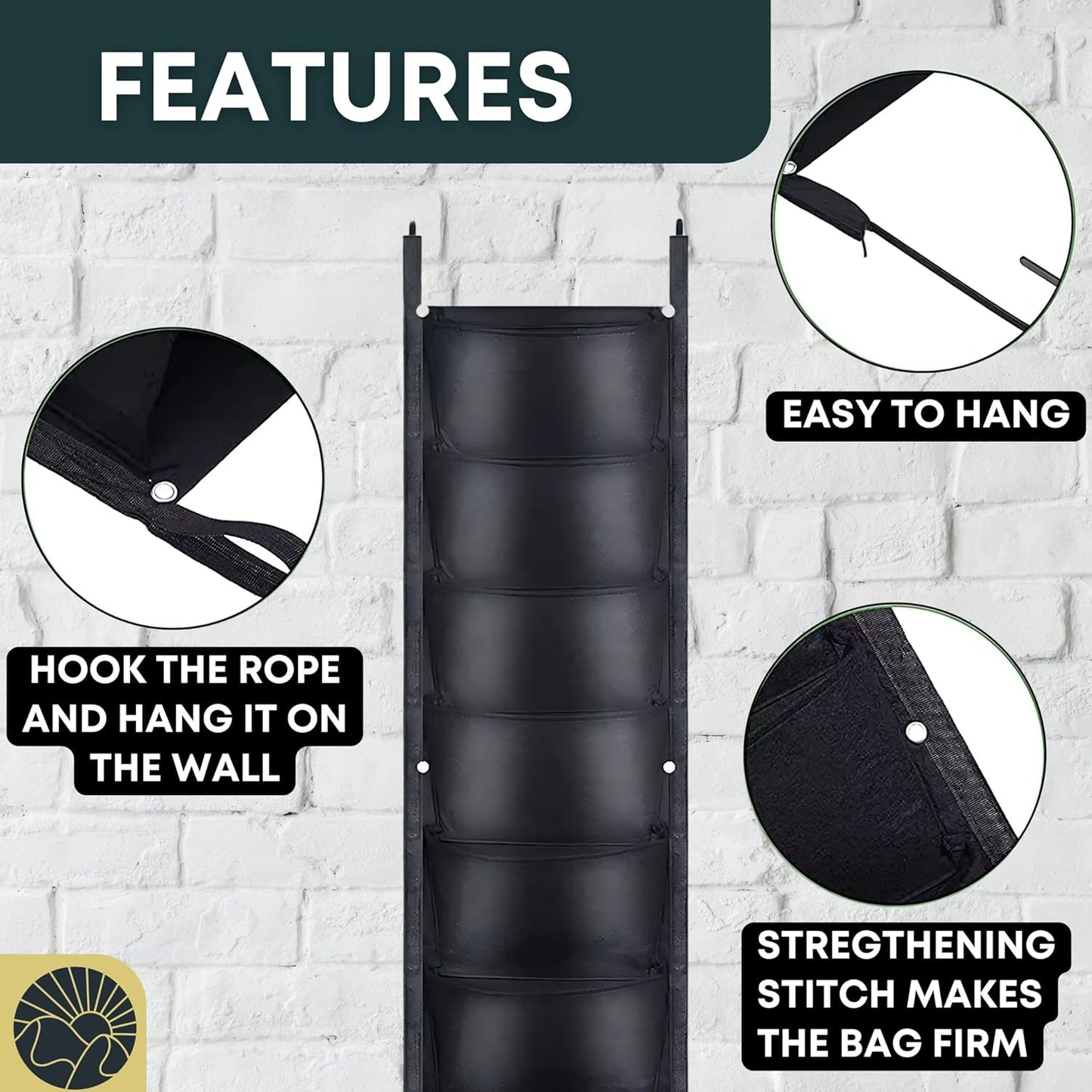 Fence Planters Wall Planters for Outdoors Plants Vertical Planter Balcony Planter Vertical Garden Wall Pocket Planter Outdoor Wall Planter Fence Garden Planter Vertical Wall Garden