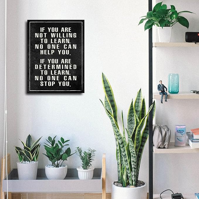 Ploceiny Inspirational Office wall art Motivational poster for home decor Positive Quotes wall prints Encouragement Gifts Positive Sayings for preppy room Wall Decor A-288
