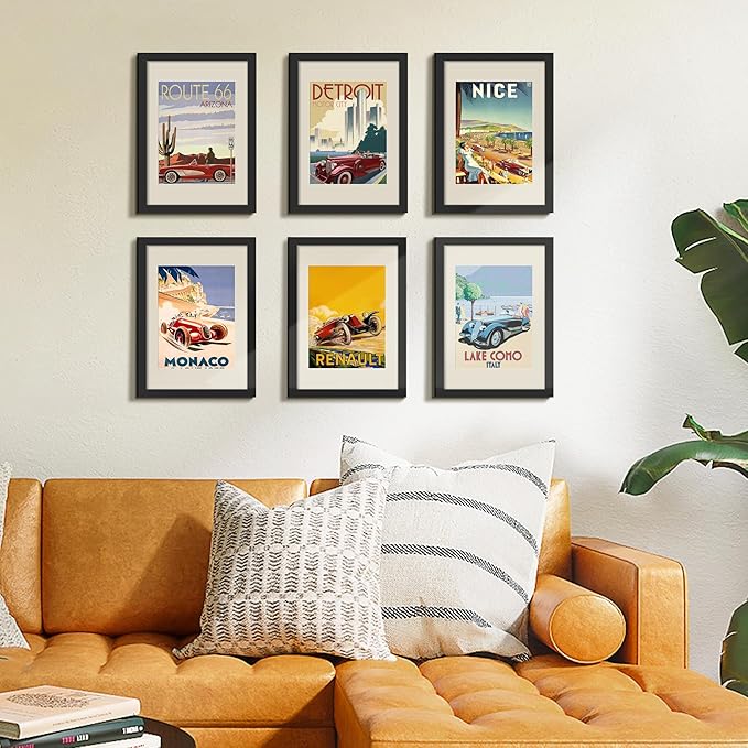 upsimples A3 Picture Frame, Display Pictures 8.3x11.7 with Mat or 11.7 x 16.5 Without, Wall Hanging Poster Frames, Black, 1 Pack